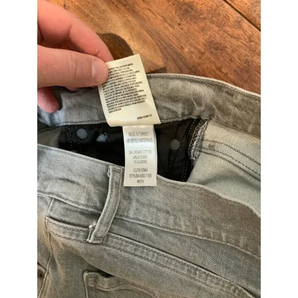 AGOLDE Nico High Rise Slim Gray Denim Jeans, Size 27 - Picture 4 of 5